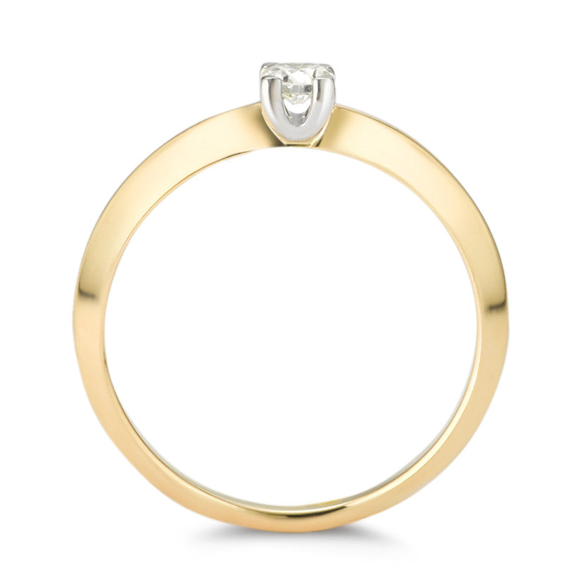 Solitaire ring 750/18K guld Diamant 0.20 ct, w-si
