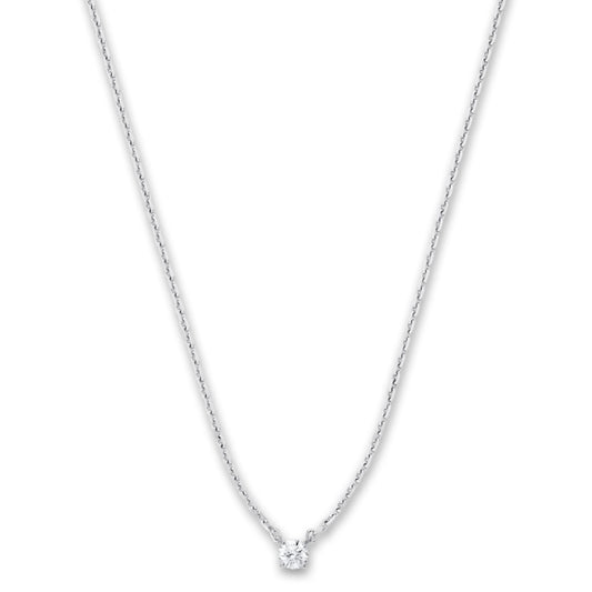 Collier 750/18K hvidguld Diamant 0.20 ct, w-si 40-42 cm