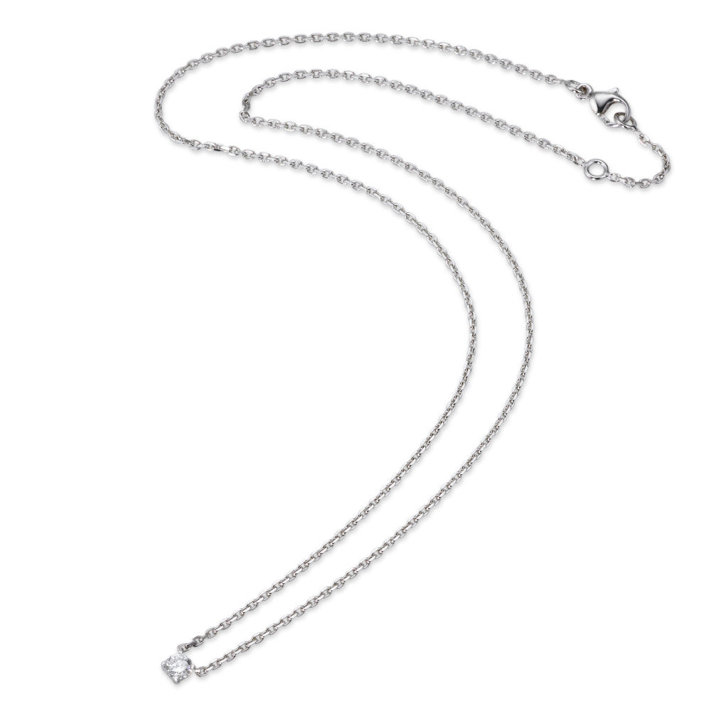 Collier 750/18K hvidguld Diamant 0.20 ct, w-si 40-42 cm