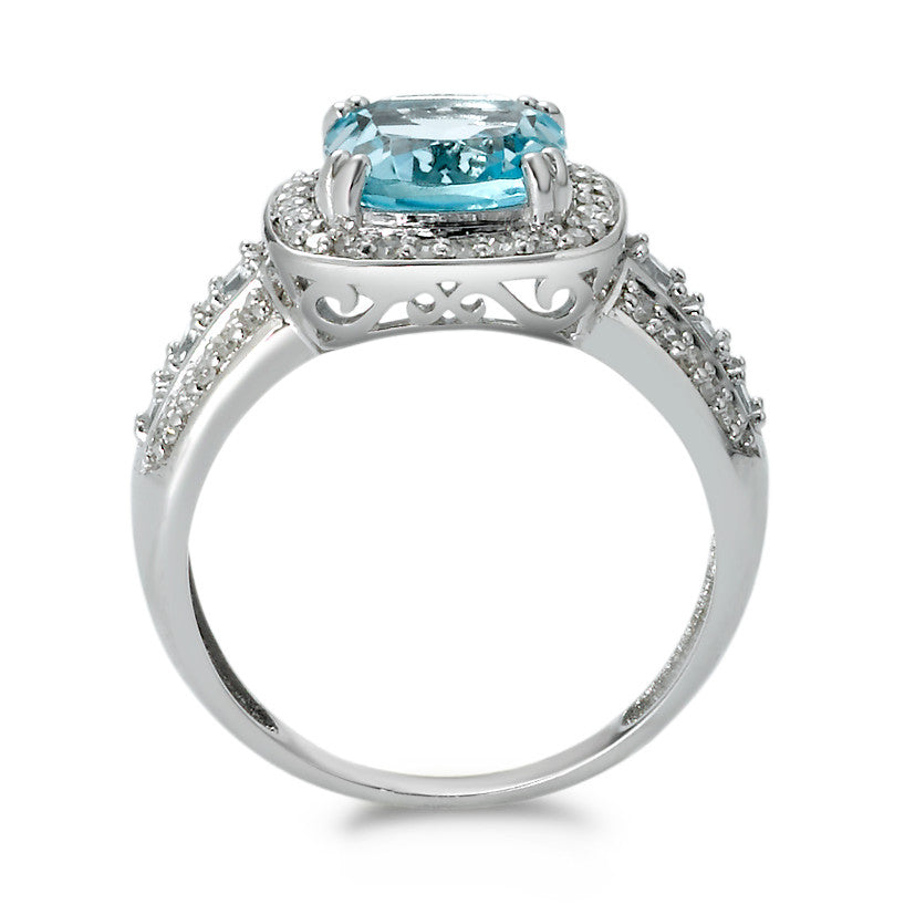 Ringe 750/18K hvidguld Topas 0.23 ct, w-si