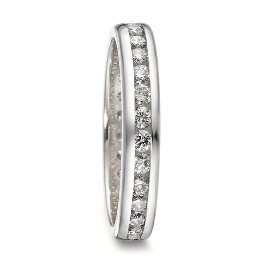 Memory ring 750/18K hvidguld Diamant 1 ct, w-si