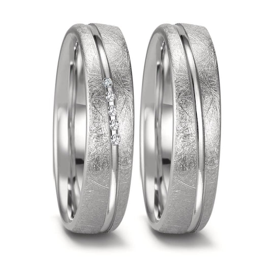 Partnerringe 750/18K hvidguld