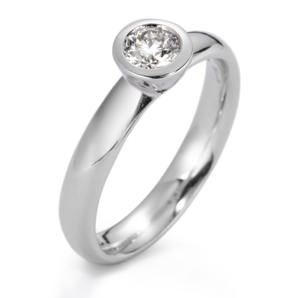 Solitaire ring 750/18K hvidguld Diamant hvid , 0.30 ct, si rhodineret