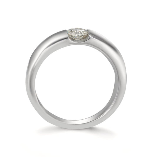 Solitaire ring 375/9K hvidguld Moissanite