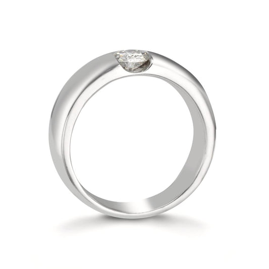 Solitaire ring 375/9K hvidguld Moissanite