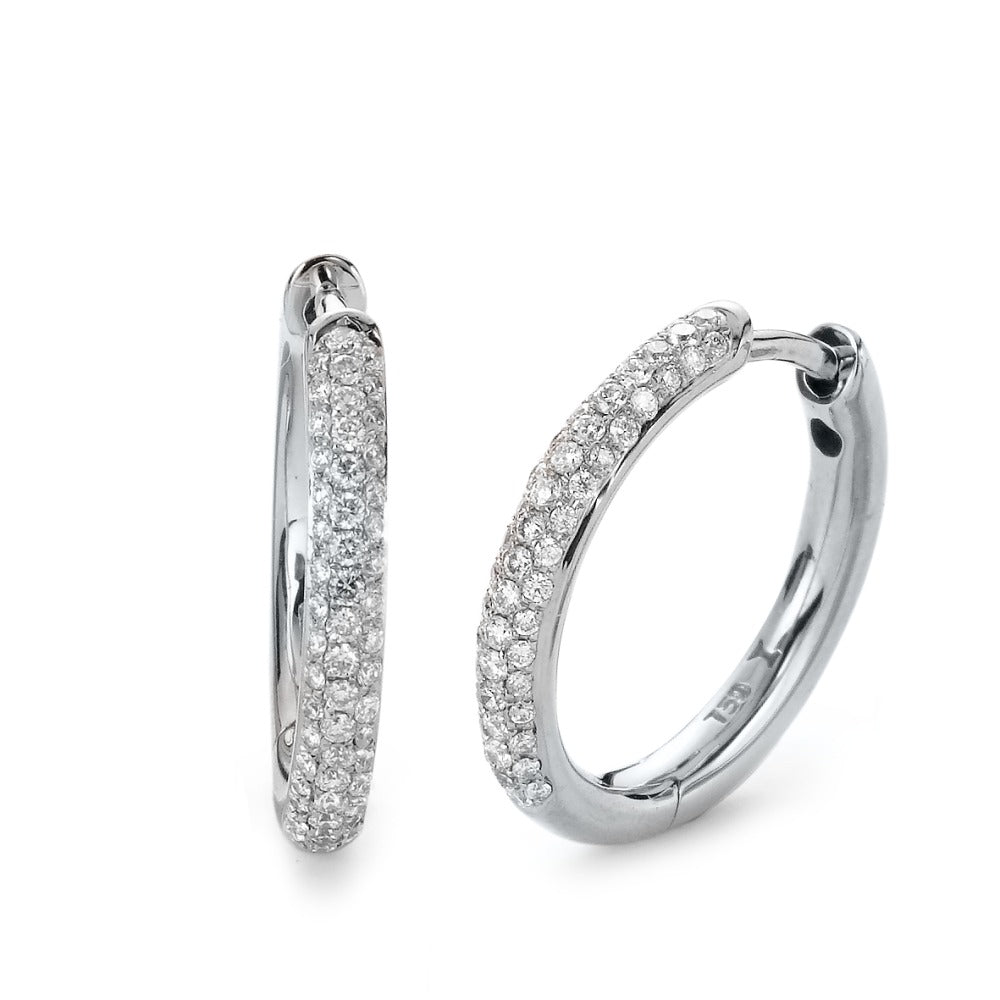 Click kreoler 750/18K hvidguld Diamant 0.36 ct, 104 Sten , si