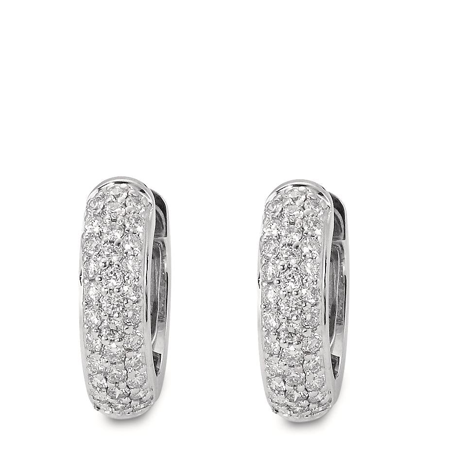 Click kreoler 750/18K hvidguld Diamant 0.50 ct, 66 Sten , w-si