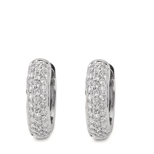 Click kreoler 750/18K hvidguld Diamant 0.50 ct, 66 Sten , w-si