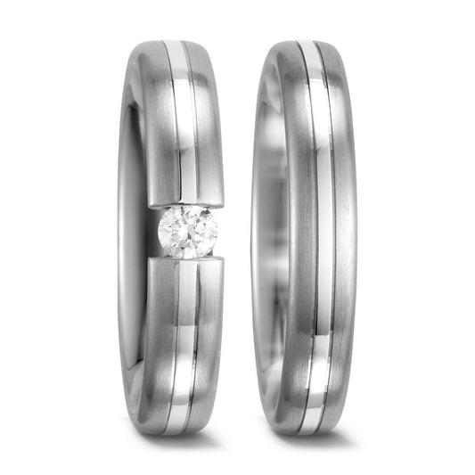 Partnerringe 585/14 K hvidguld