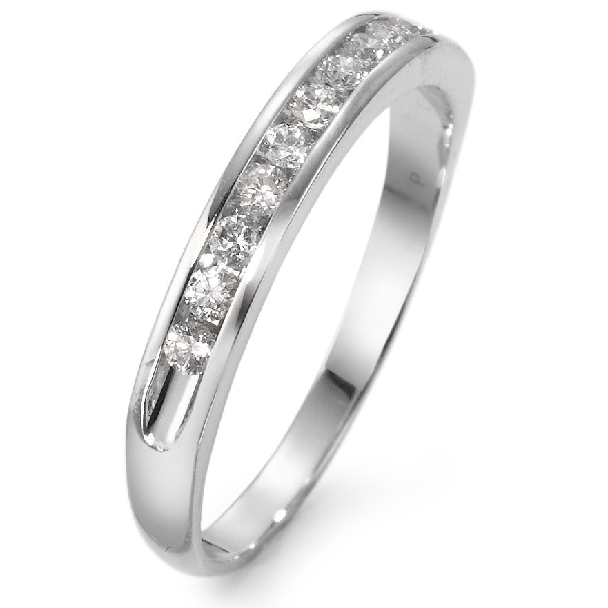 Memory ring 750/18K hvidguld Diamant hvid , 0.25 ct, 11 Sten , w-si