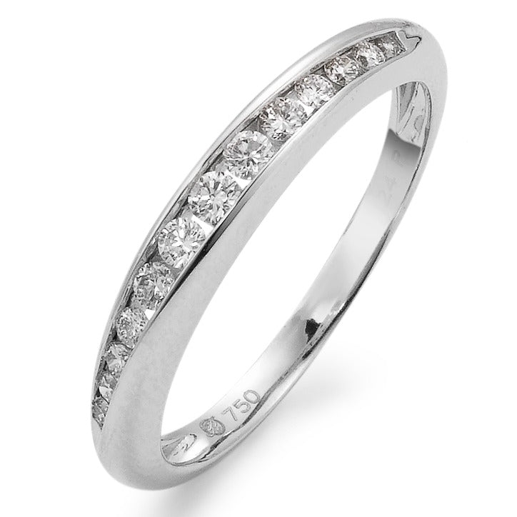 Memory ring 750/18K hvidguld Diamant hvid , 0.23 ct, 13 Sten , w-si