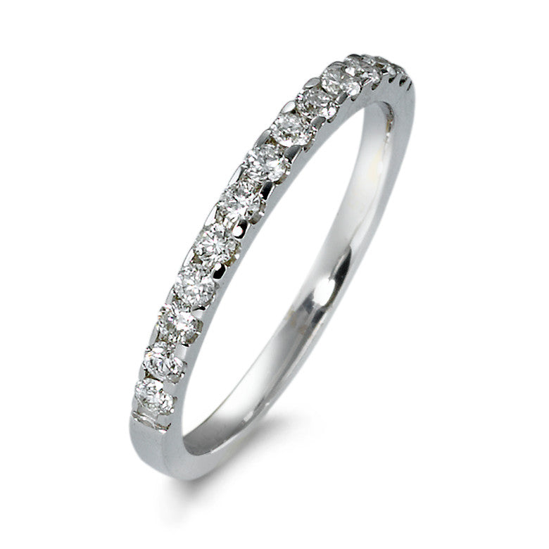 Memory ring 585/14 K hvidguld Diamant 0.25 ct, 13 Sten , w-si