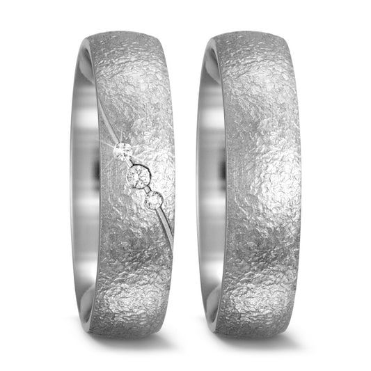 Partnerringe 750/18K hvidguld