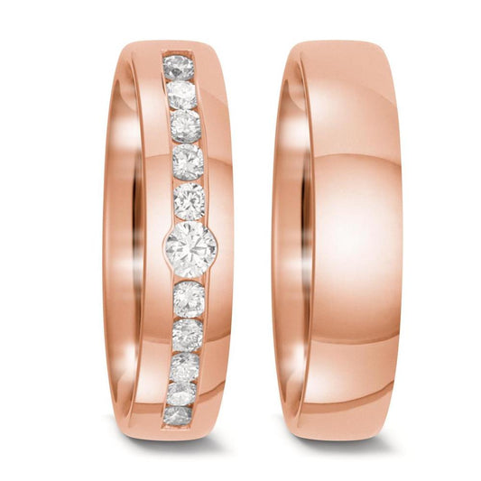 Partnerringe 750/18K rødguld