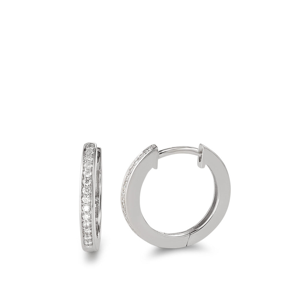 Click kreoler 750/18K hvidguld Diamant 0.14 ct, 28 Sten , w-si