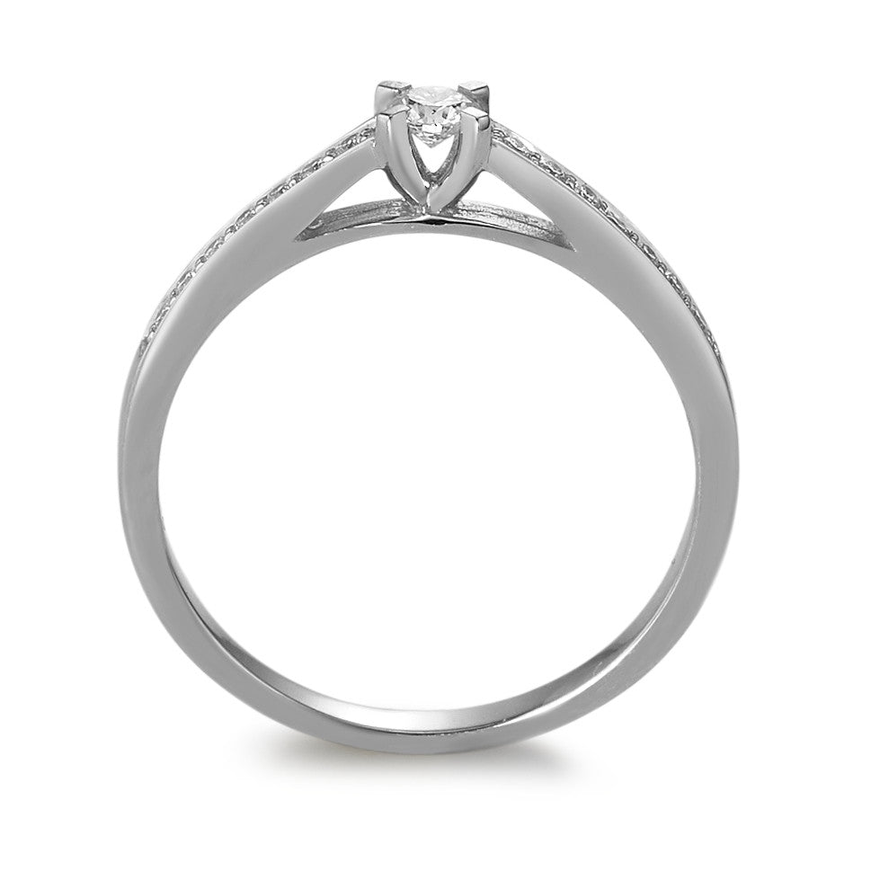 Ringe 750/18K hvidguld Diamant 0.17 ct, 15 Sten , w-si