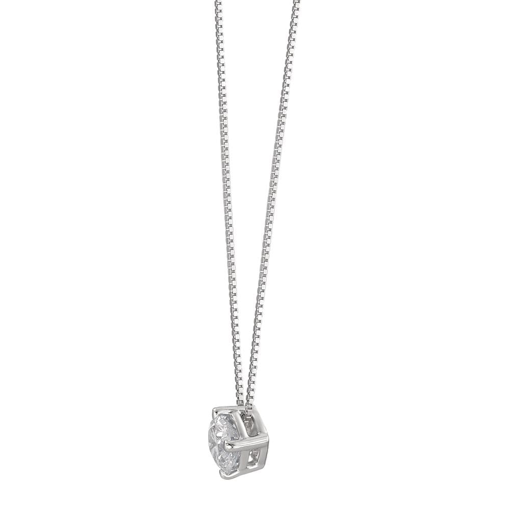Collier 750/18K hvidguld Diamant 0.25 ct, w-si 42 cm Ø4 mm