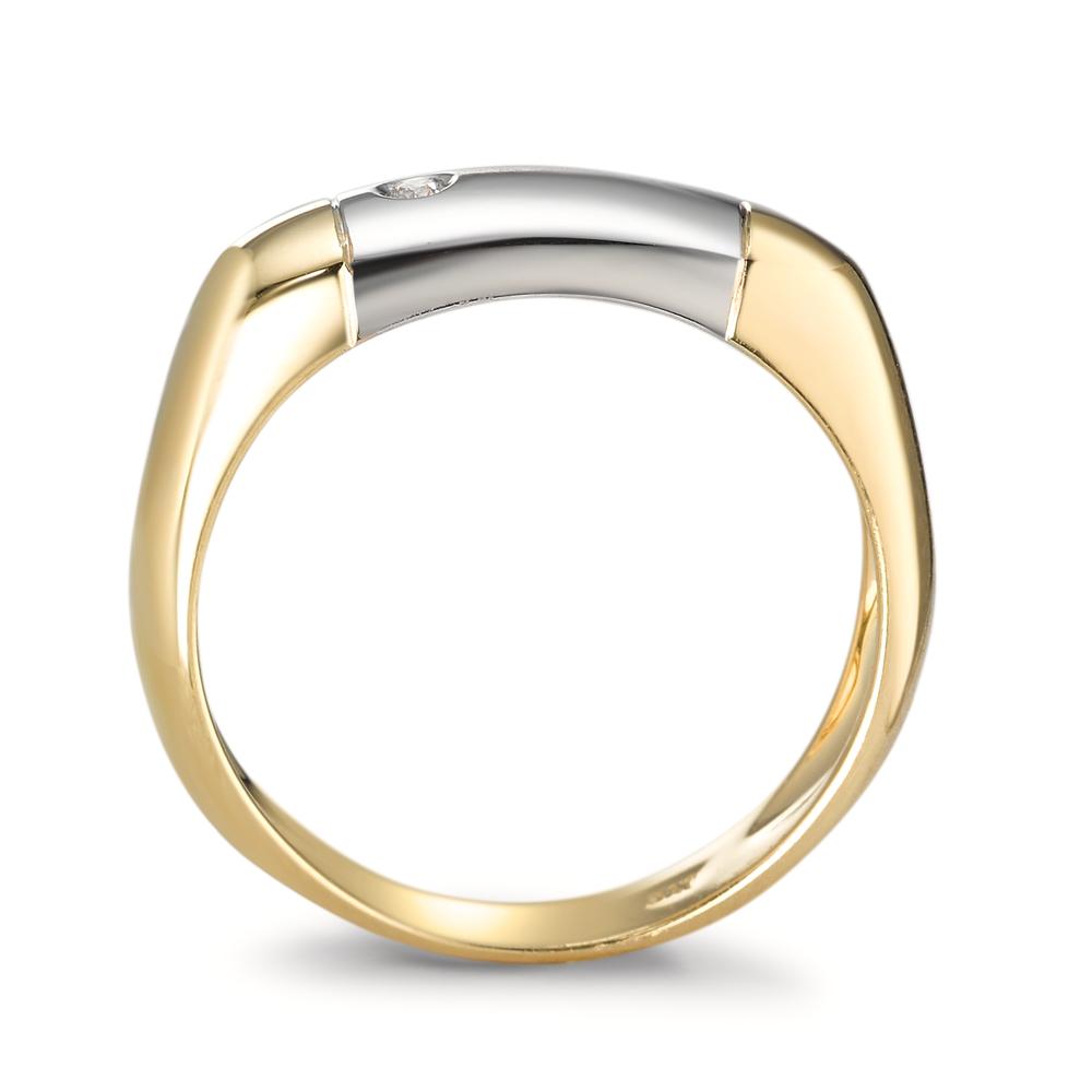 Ringe 750/18K guld, 750/18K hvidguld Diamant 0.02 ct, w-si