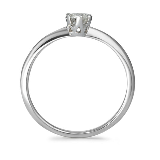 Solitaire ring 585/14 K hvidguld Diamant 0.20 ct, w-si