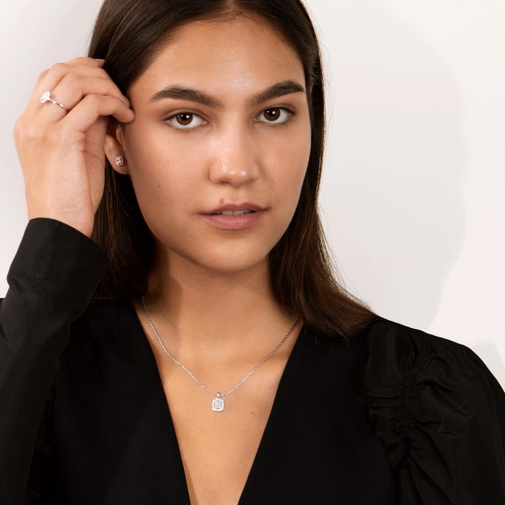 Vedhæng 750/18K hvidguld Diamant hvid , 0.28 ct, w-si