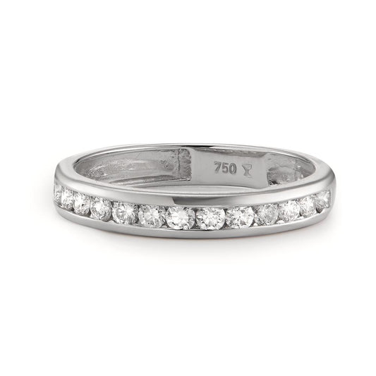 Memory ring 750/18K hvidguld Diamant 0.51 ct, 15 Sten , w-si