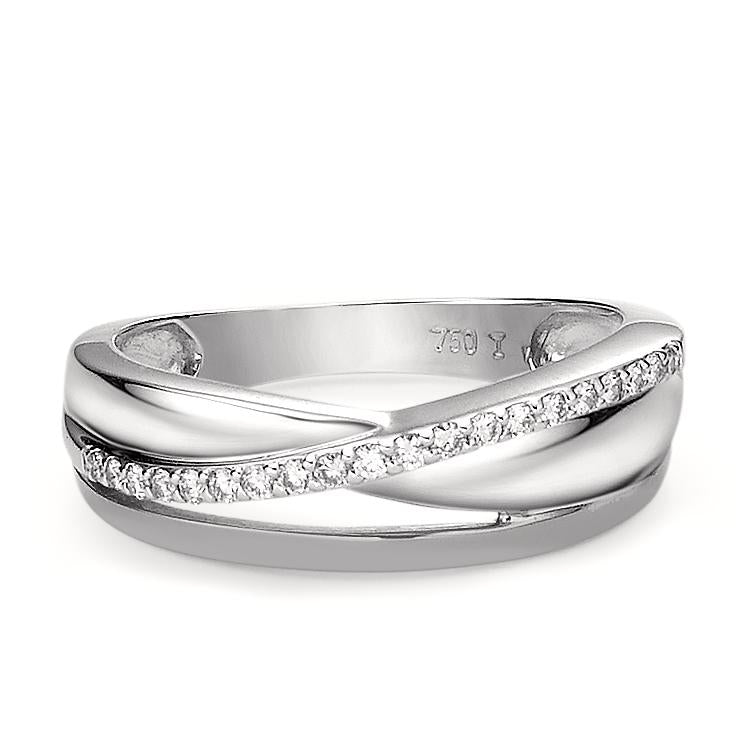 Ringe 750/18K hvidguld Diamant 0.15 ct, 20 Sten , w-si