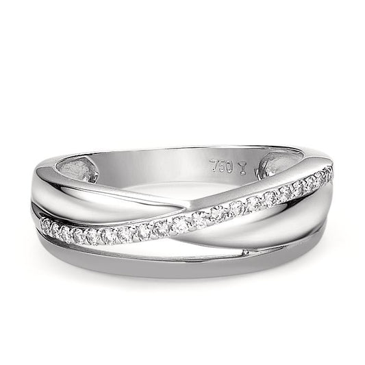 Ringe 750/18K hvidguld Diamant 0.15 ct, 20 Sten , w-si