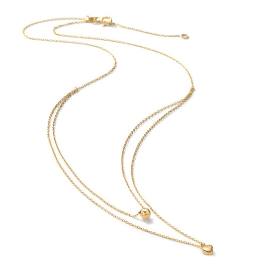 Collier 585/14K guld Hjerte 42-45 cm