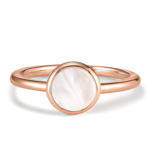 Ringe Sølv forgyldt Perlemor hvid Ø7.5 mm