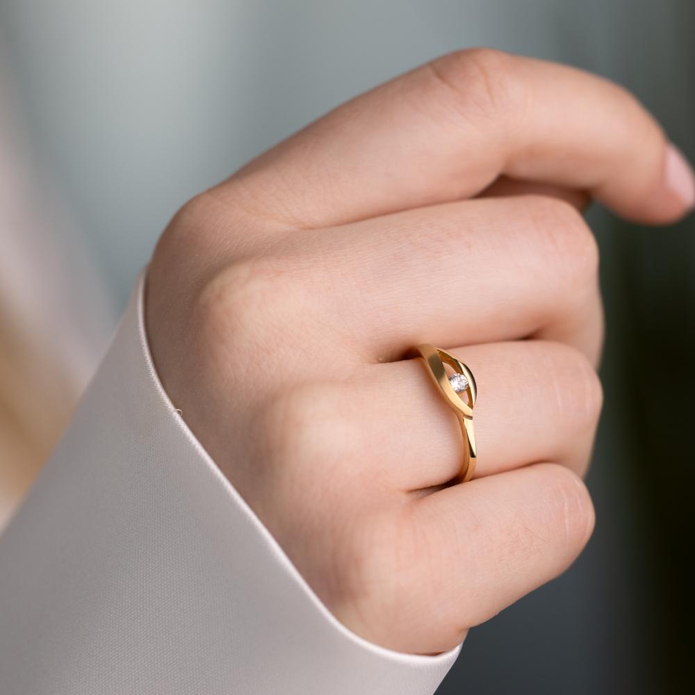 Ringe 375/9K guld Zirconia