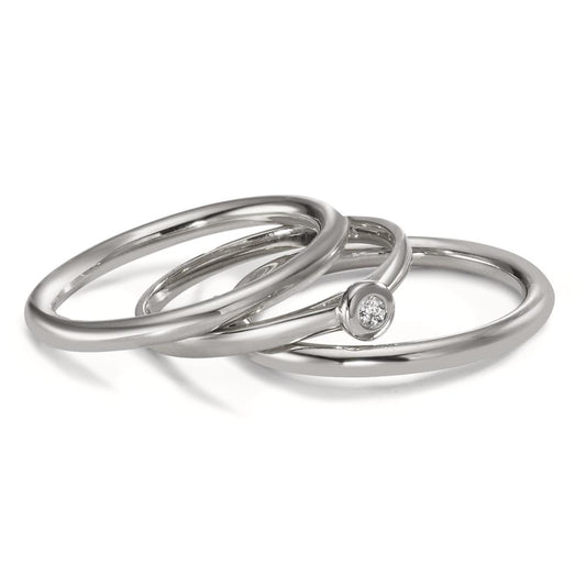 Ringe 750/18K hvidguld Diamant 0.03 ct, w-si