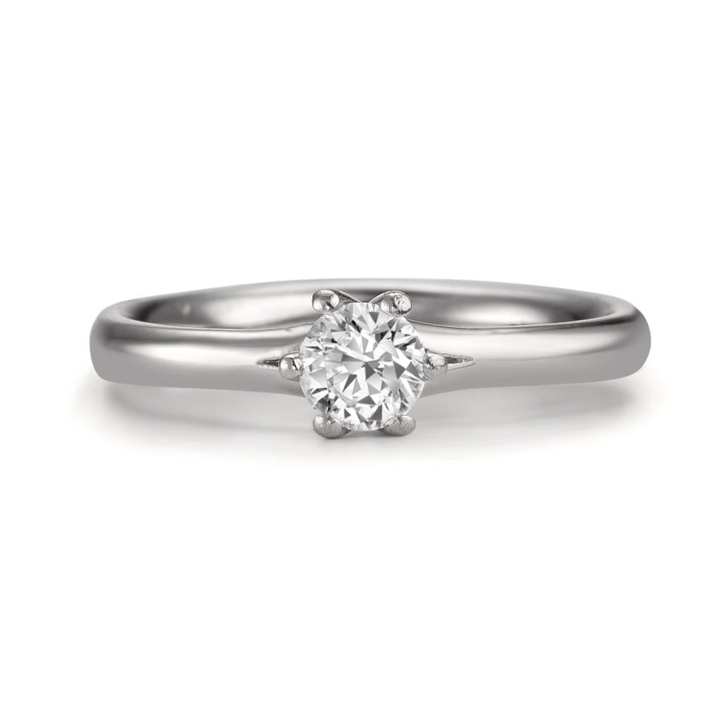 Solitaire ring 950 platin Diamant 0.30 ct, w-si, GIA