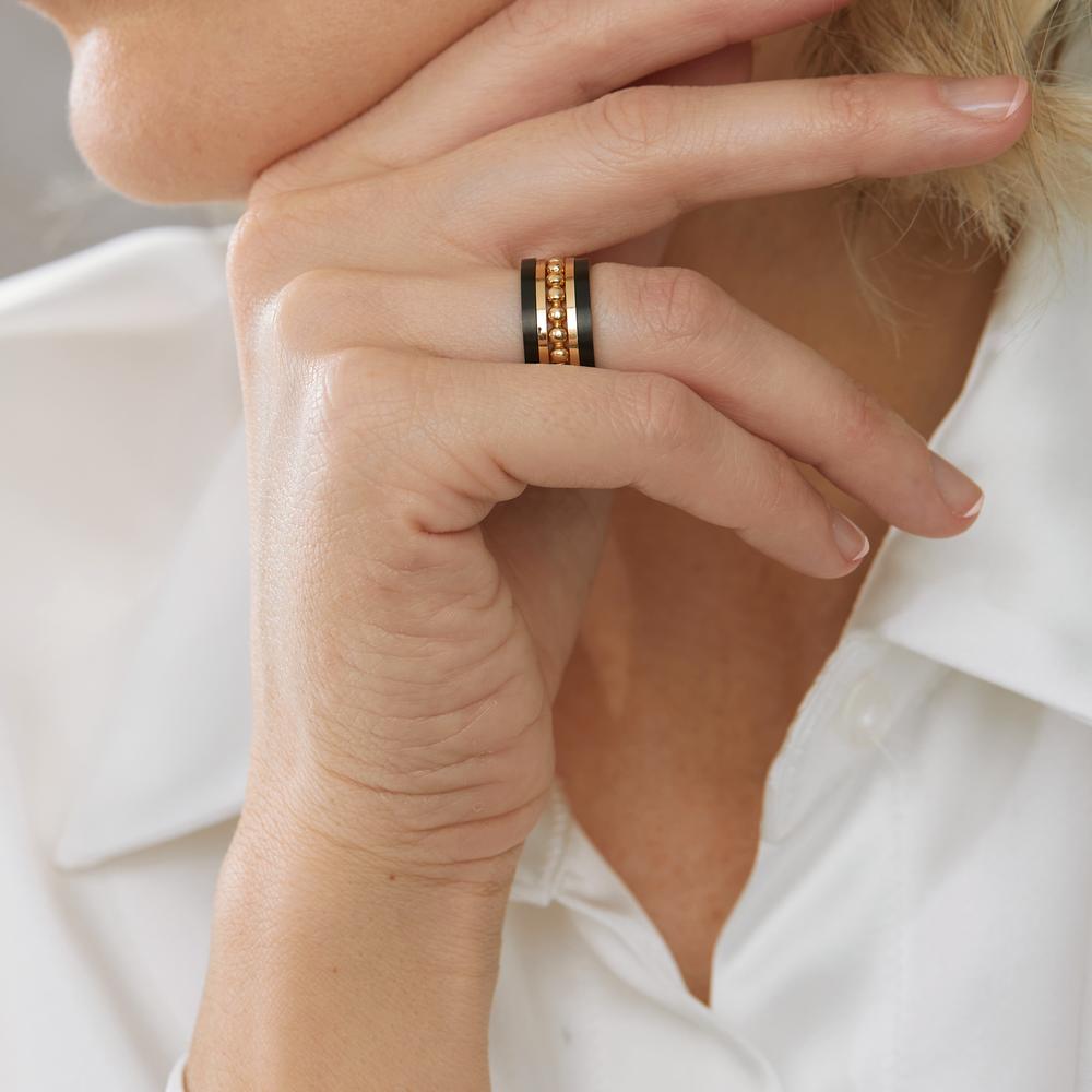 Ring sæt 750/18K guld, Titanium