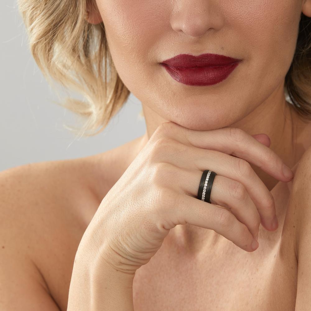 Ring sæt 750/18K hvidguld, Kulstof Diamant 0.75 ct, w-si