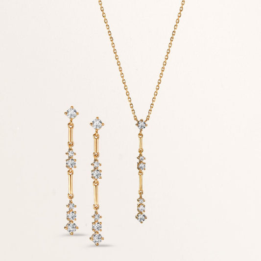 Collier Bronze Zirconia 6 Sten 40-45 cm