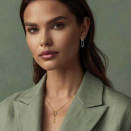 Collier Bronze Zirconia 40-45 cm