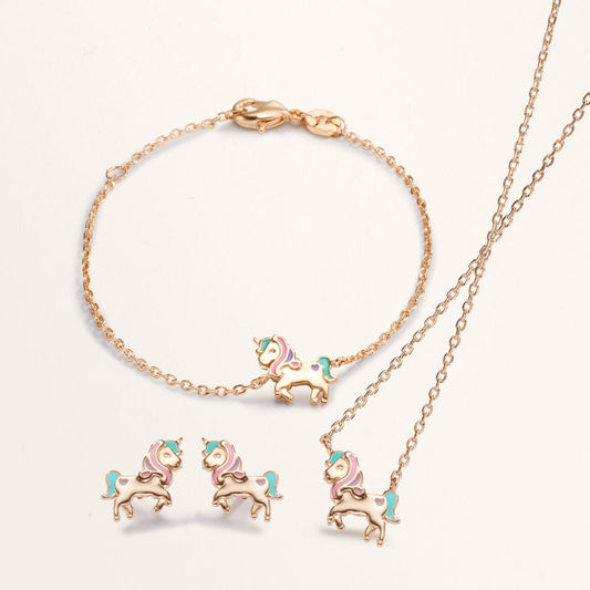 Ørestikker Bronze malet Enhjørning Ø8 mm