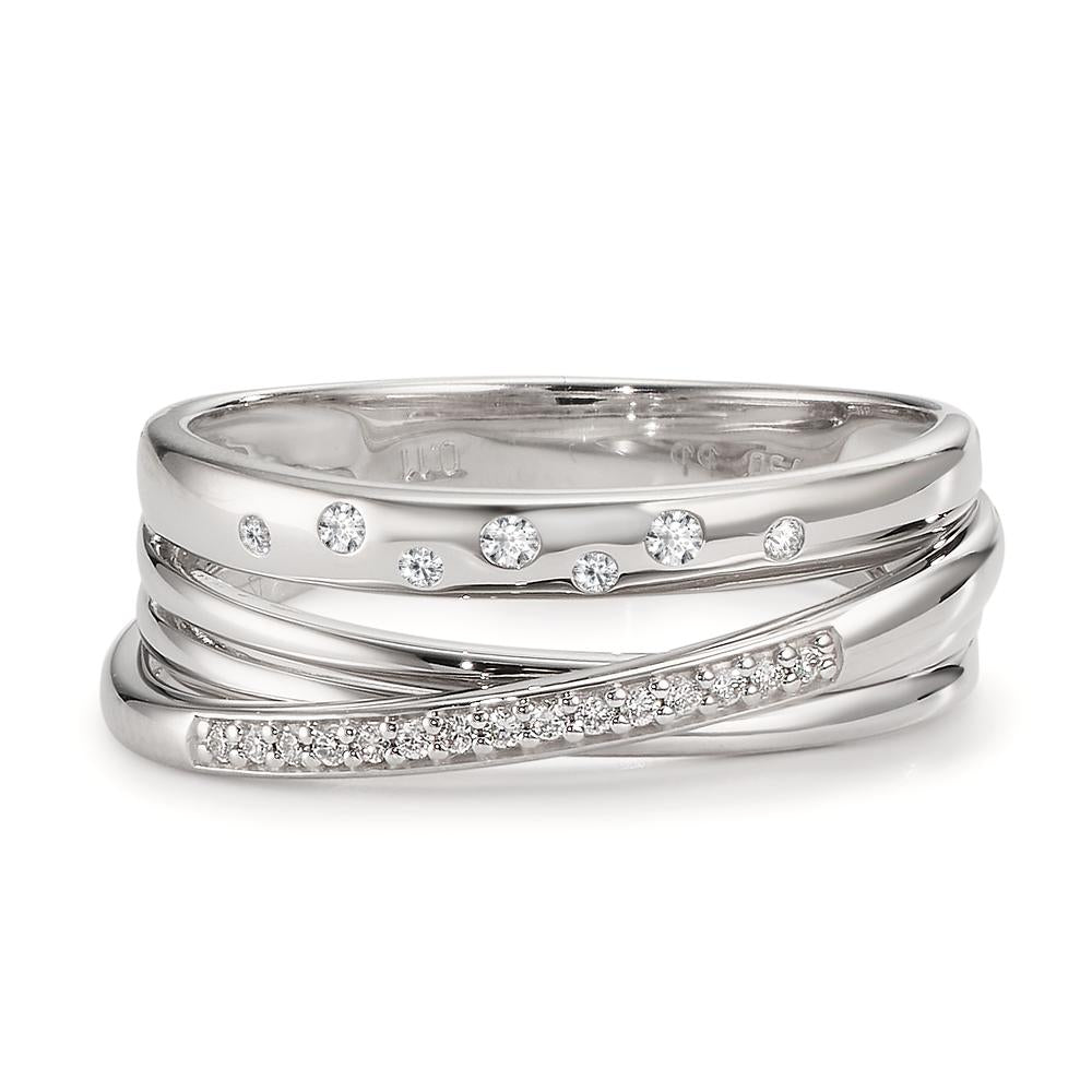 Ringe 750/18K hvidguld Diamant 0.11 ct, w-si