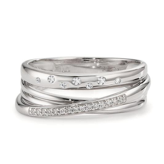 Ringe 750/18K hvidguld Diamant 0.11 ct, w-si