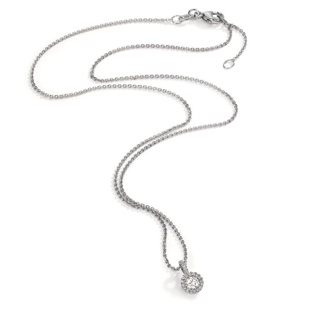 Collier 750/18K hvidguld Diamant 0.24 ct, w-si 40-42 cm