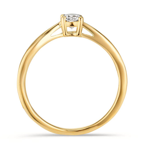 Solitaire ring 750/18K guld Diamant 0.25 ct, w-si