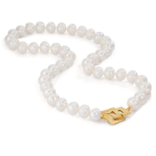 Collier Sølv Ferskvands kulturperle 10-10.5 mm 52 cm