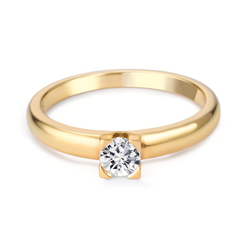 Solitaire ring 750/18K guld Diamant 0.30 ct, w-si