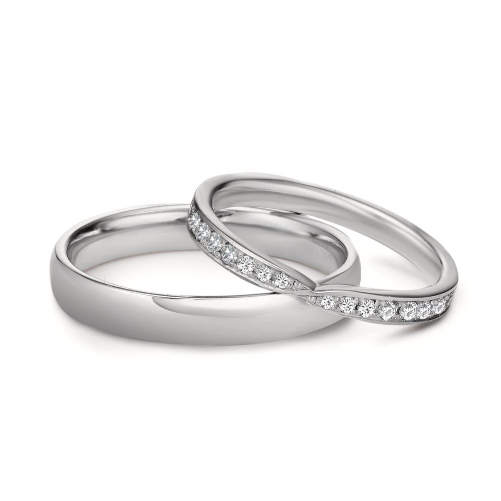 Partnerringe 750/18K hvidguld