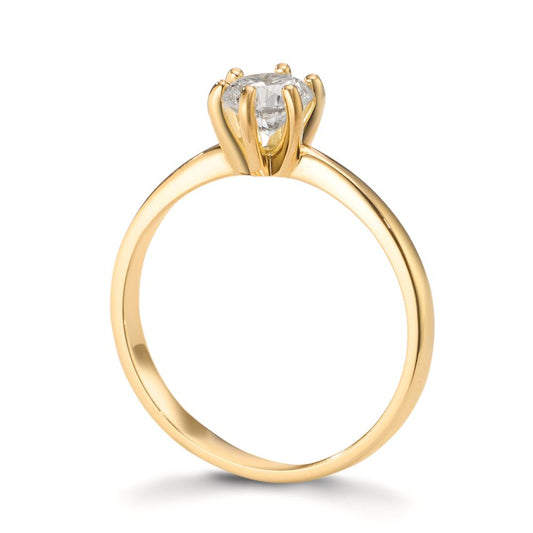 Solitaire ring 750/18K guld Diamond Lab dyrket 0.50 ct, w-si