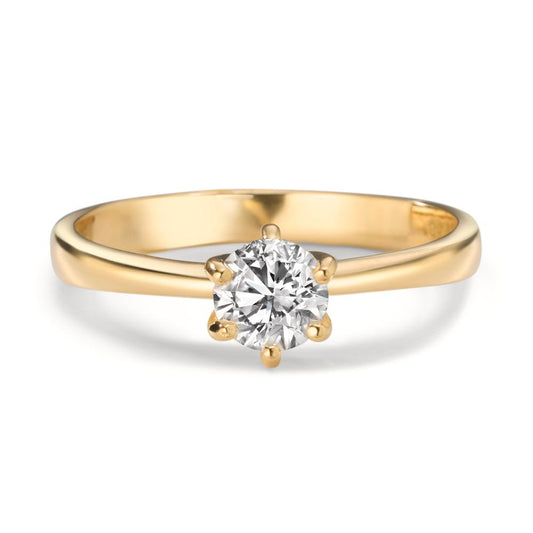 Solitaire ring 750/18K guld Diamond Lab dyrket 0.40 ct, w-si