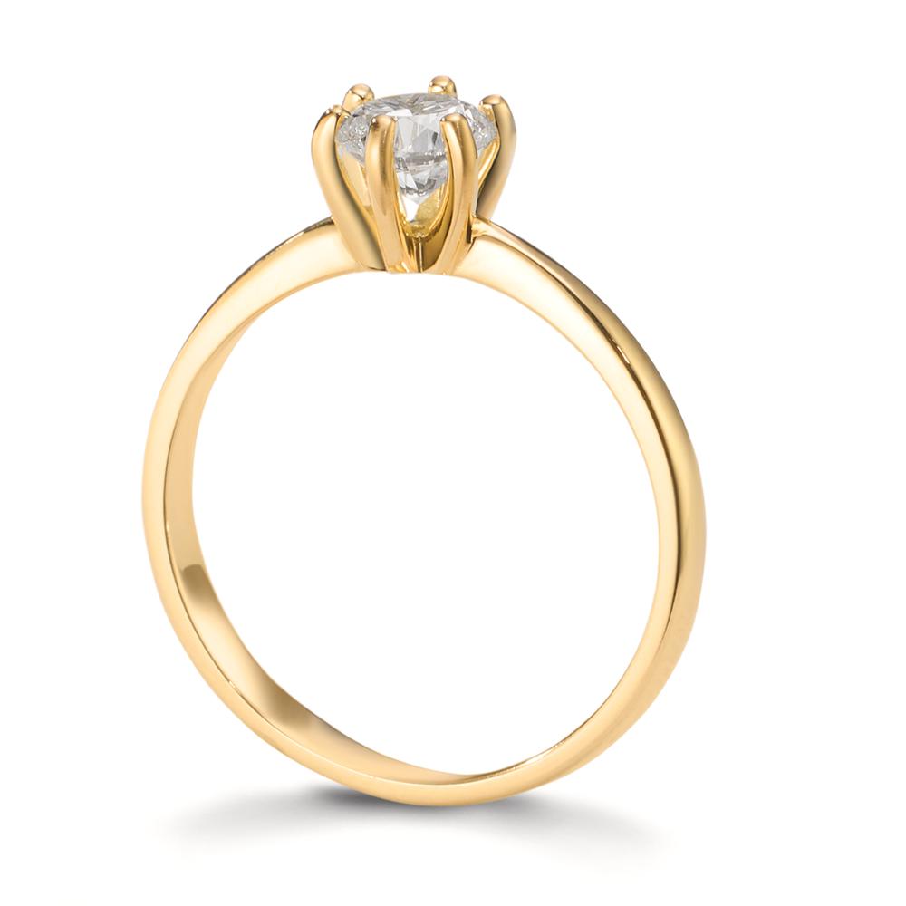 Solitaire ring 750/18K guld Diamond Lab dyrket 0.40 ct, w-si