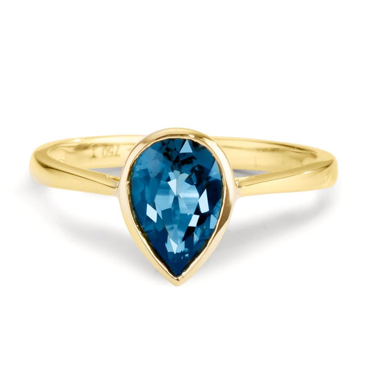 Ringe 750/18K guld London Blue Topaz