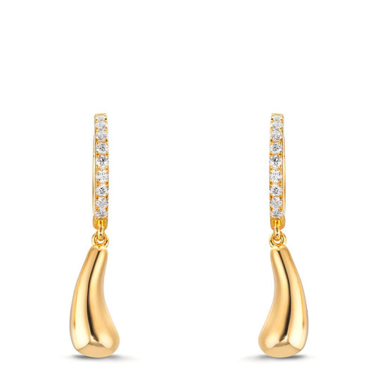 Click kreoler Sølv Zirconia 18 Sten gul forgyldt