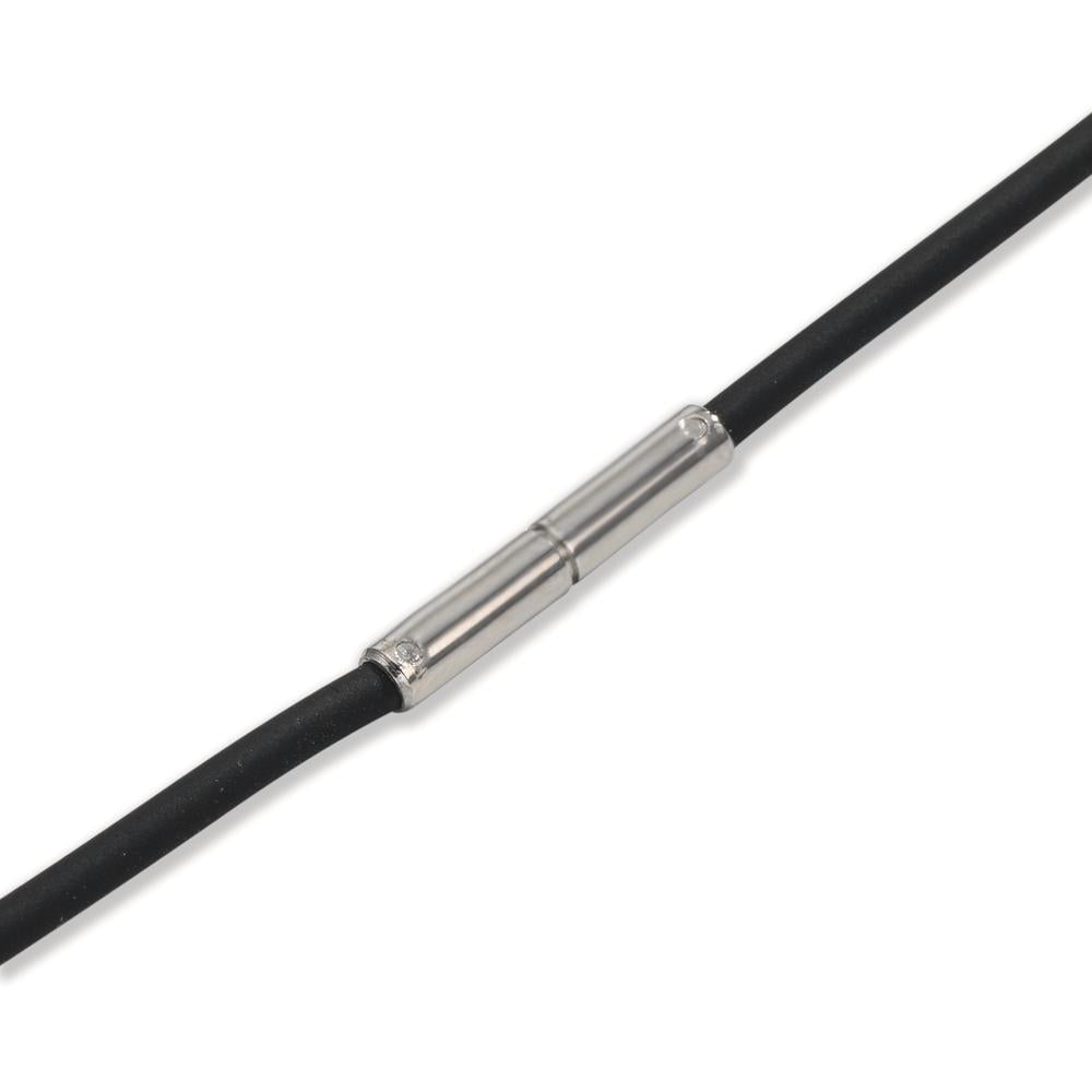 Halskæde Silikone, Rustfrit stål 45 cm